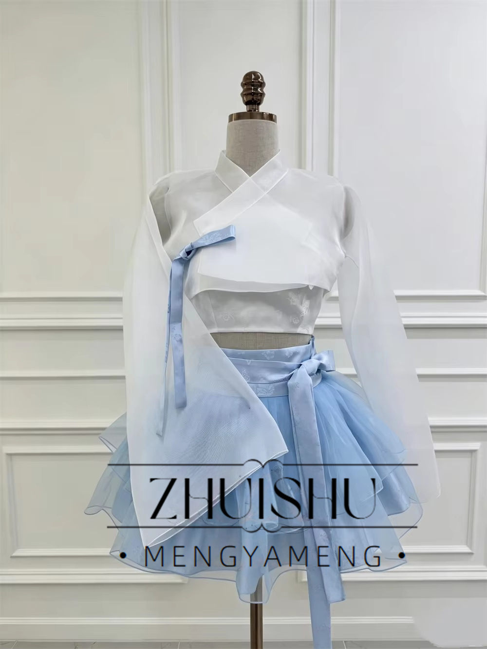 Moderne blauw-witte 3-delige k - Modern Korean Lifestyle recensie en prijs