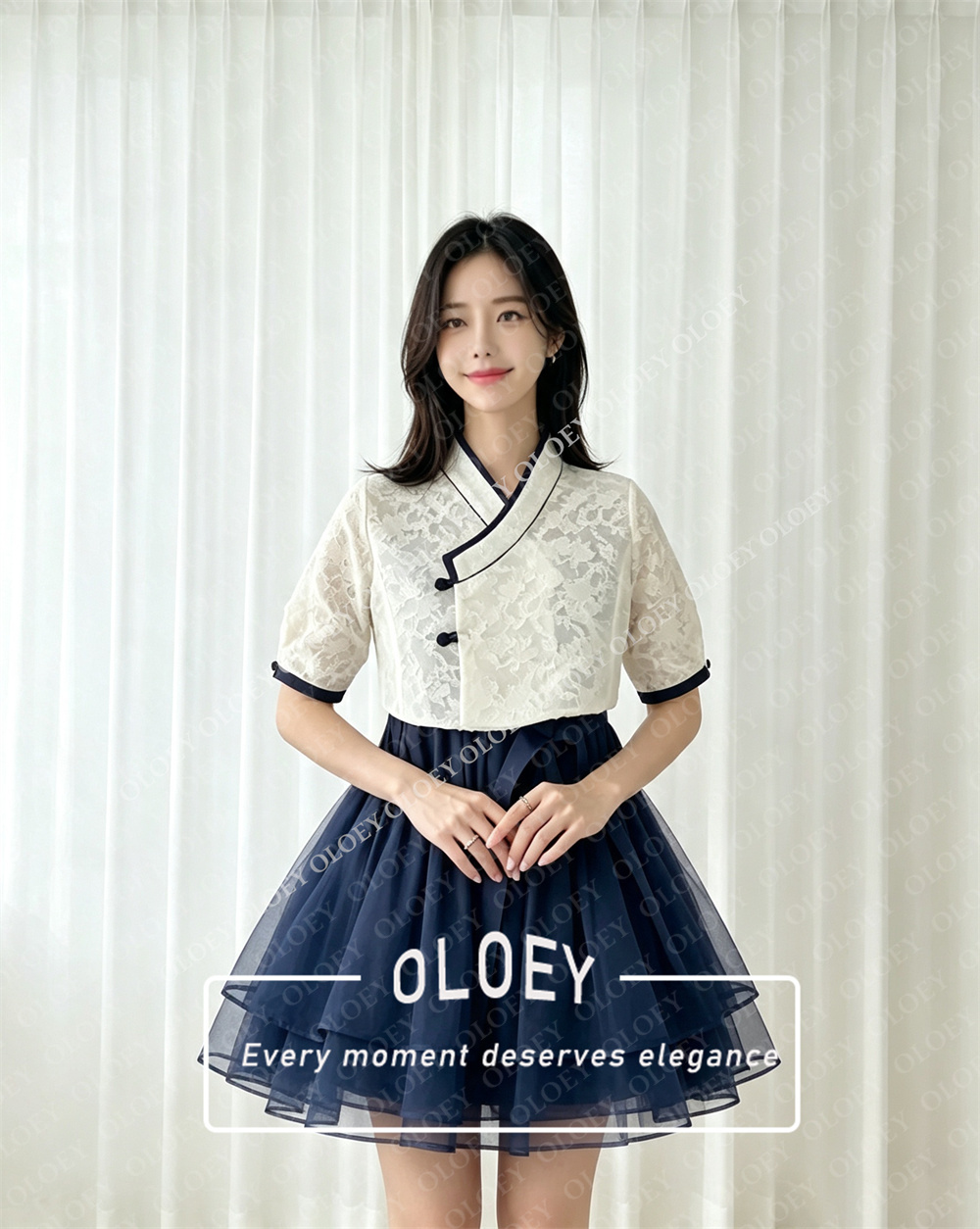OLOEY Moderne Zwarte Korte Con - Modern Korean Lifestyle recensie en prijs